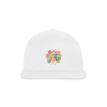 Crochet Cult Funny Yarn Knitting Crafter - Snapback Baseball Cap - white - Front
