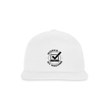 Works on My Machine: Laptop Code - Snapback Baseball Cap - white - Front