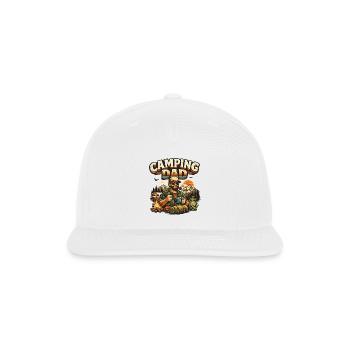 Camping Dad at Sunset Campfire - Snapback Baseball Cap - white - Front