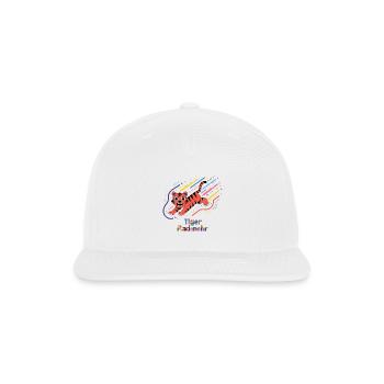Neon Tiger Pop Art Burst - Snapback Baseball Cap - white - Front