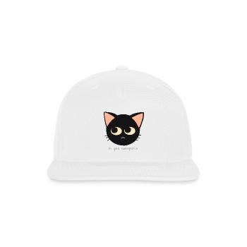In Quiet Anticipation Black Cat - Snapback Baseball Cap - white - Front