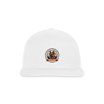 Mountain Guardian German Shepherd - Snapback Baseball Cap - white - Front