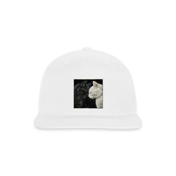 Starry Constellation Cats Duo - Snapback Baseball Cap - white - Front