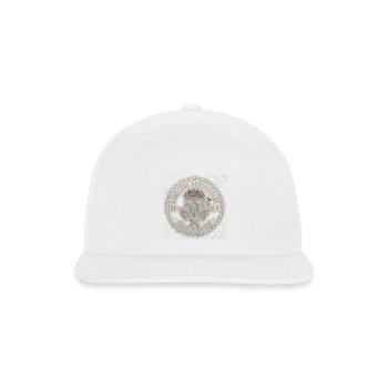 Hardcore Garden Skull Emblem - Snapback Baseball Cap - white - Front