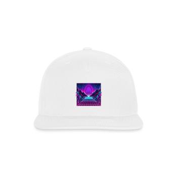 Neon Mirage Retro Sunset - Snapback Baseball Cap - white - Front