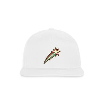 Retro Meteor Starburst - Snapback Baseball Cap - white - Front