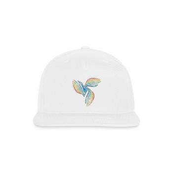 Colorful Bird of Paradise – Strange Attractor - Snapback Baseball Cap - white - Front