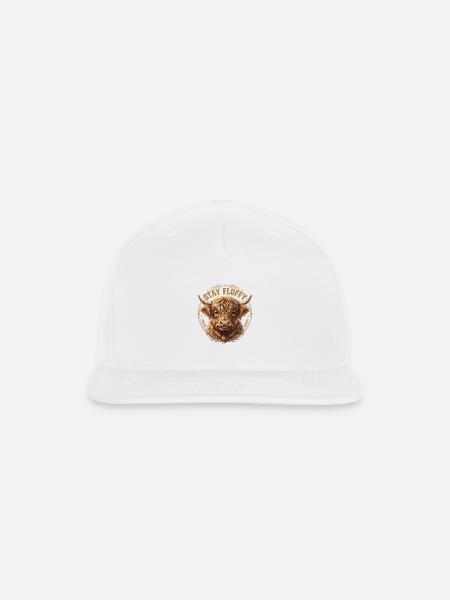 Stay Fluffy Highland Cow - Snapback Baseball Cap - white