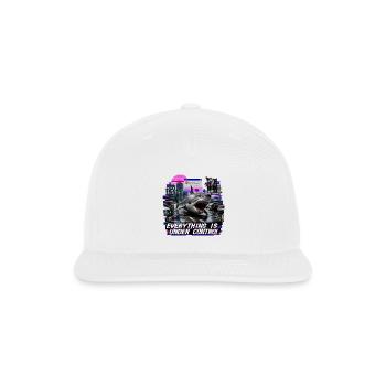 Everything Is Under Control - Glitch Art Shark - Snapback Baseball Cap - white - Front