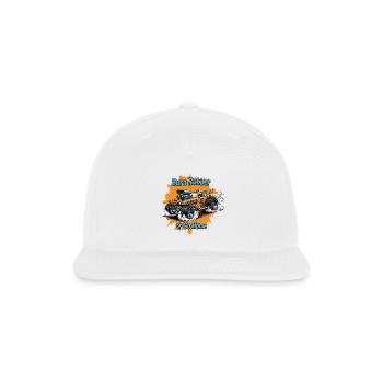 Burn Rubber or Go Home Monster Truck - Snapback Baseball Cap - white - Front