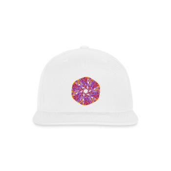 Burning Star – Strange Attractor - Snapback Baseball Cap - white - Front