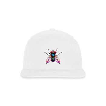 Prismatic Fly Macro Portrait - Snapback Baseball Cap - white - Front