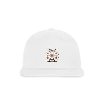 Pumpkin Ferris Wheel Halloween Parade - Snapback Baseball Cap - white - Front