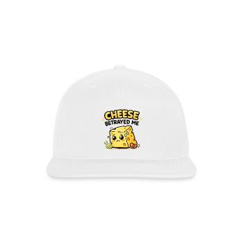 Cheese Betrayed Me - Snapback Baseball Cap - white - Front