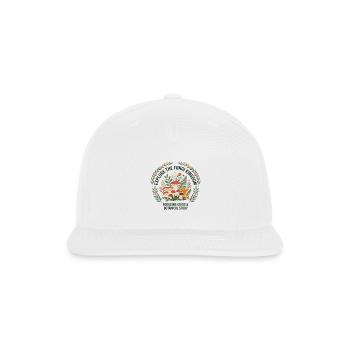 Fungi Kingdom Botanical Mushroom Foraging Guide - Snapback Baseball Cap - white - Front