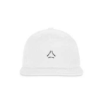Broken Triangle Minimalist Design - Snapback Baseball Cap - white - Front