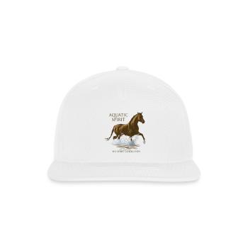 AQUATIC SPIRIT: THE UNTAMED OCEAN STALLION - Snapback Baseball Cap - white - Front