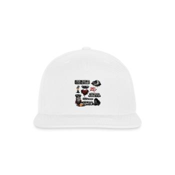 No Exit Emo Patch Art - Snapback Baseball Cap - white - Front