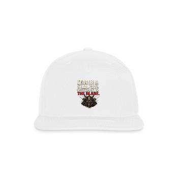 Courage Is The Blade - Samurai Gym Gift For Men - Snapback Baseball Cap - white - Front