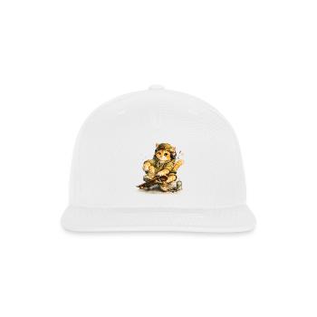Skate Cat Hoodie Beats - Snapback Baseball Cap - white - Front
