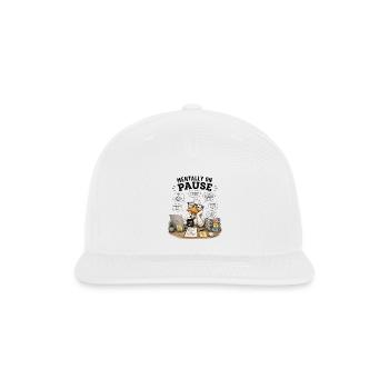 Mentally on Pause: Duck in Office - Snapback Baseball Cap - white - Front