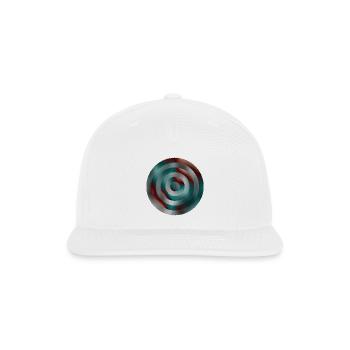 Spiral Teal Red Gradient Rings - Snapback Baseball Cap - white - Front