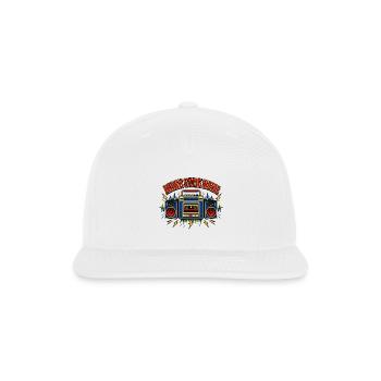 Make Some Noise Retro Boombox - Snapback Baseball Cap - white - Front