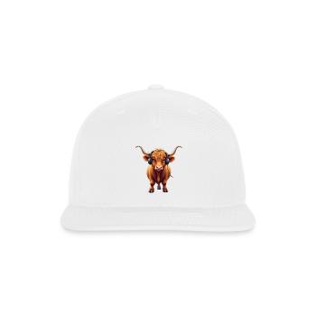 Headphone Cow Vinyl Vibes - Snapback Baseball Cap - white - Front