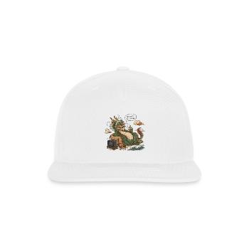 Lazy Dragon - Snapback Baseball Cap - white - Front