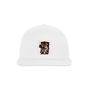 Swing Hard or Die Skull Baseball - Snapback Baseball Cap - white - Front