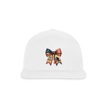 Honor the Brave Patriotic Bow - Snapback Baseball Cap - white - Front