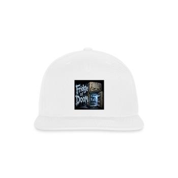 Fridge of Doom - Funny Scary Monster Refrigerator  - Snapback Baseball Cap - white - Front