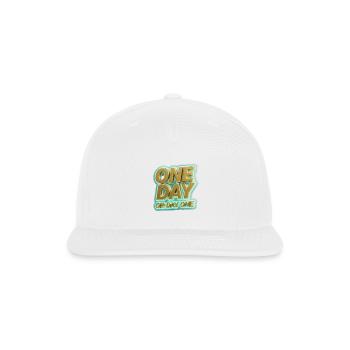 One Day Or Day One - Snapback Baseball Cap - white - Front