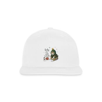 baby it's cold outside - Snapback Baseball Cap - white - Front