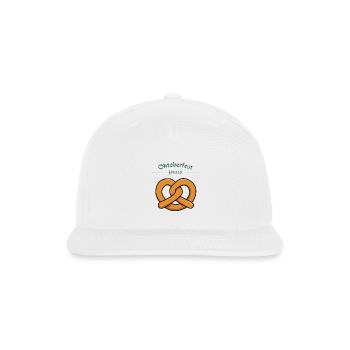 Oktoberfest German Pretzel Typography Art - Snapback Baseball Cap - white - Front