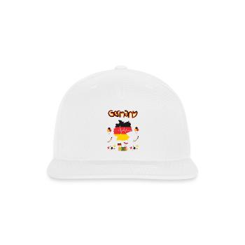 Germany-Heartbeat-Flag-Map-Deutschland - Snapback Baseball Cap - white - Front