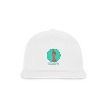 Fingers Crossed Everything Is Fine Funny Positive - Snapback Baseball Cap - white - Front