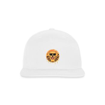 Sunset Pup Splash Circle - Snapback Baseball Cap - white - Front