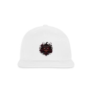 Crimson Gothic Pumpkin Amid Roses - Snapback Baseball Cap - white - Front