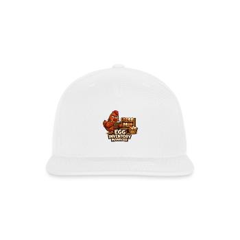 Egg Inventory Manager: Poultry Clerk Cartoon - Snapback Baseball Cap - white - Front