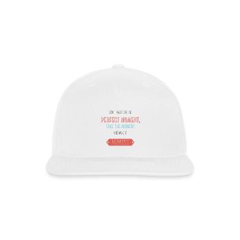 Motivational Typographic Retro Style - Snapback Baseball Cap - white - Front