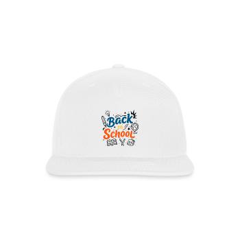 Colorful Back to School Typography Design - Snapback Baseball Cap - white - Front