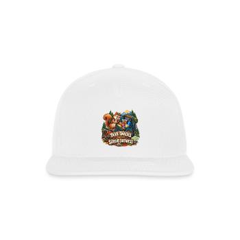 Trail Snacks Are Serious Business - Snapback Baseball Cap - white - Front