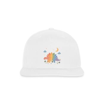 Colorful Stegosaurus for little dino fans - Snapback Baseball Cap - white - Front