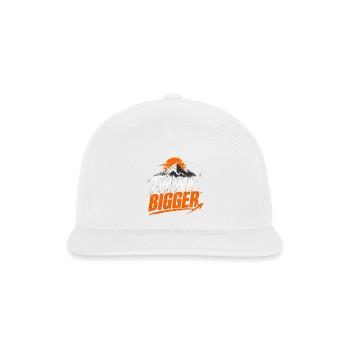 Think Bigger Mountain Sunrise - Snapback Baseball Cap - white - Front