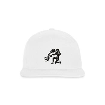 Aquarius Water Bearer – Zodiac Sign Symbol - Snapback Baseball Cap - white - Front
