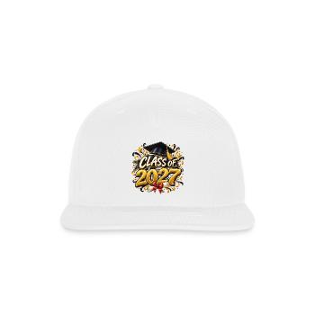 Class of 2027 Graduation Gold - Snapback Baseball Cap - white - Front