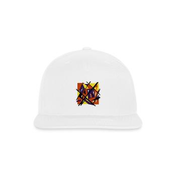 Abstract Cubist Halloween Geometric Dynamic Art - Snapback Baseball Cap - white - Front