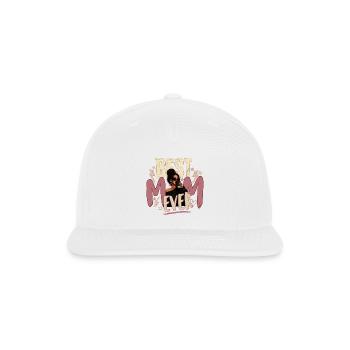 Badass Mom Coffee Vibes – Messy Bun & Confidence - Snapback Baseball Cap - white - Front