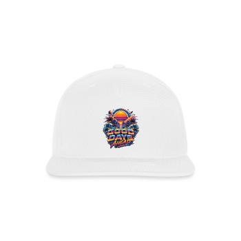 Neon Sunset Good Days Ahead - Snapback Baseball Cap - white - Front